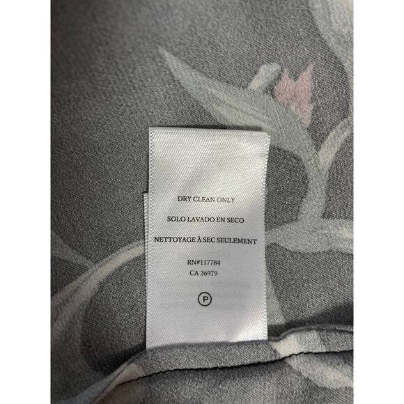 Rails Tank Top Blouse Ida Paradiso Black Floral Leaf Satin Scoop Neck Large - Picture 10 of 12